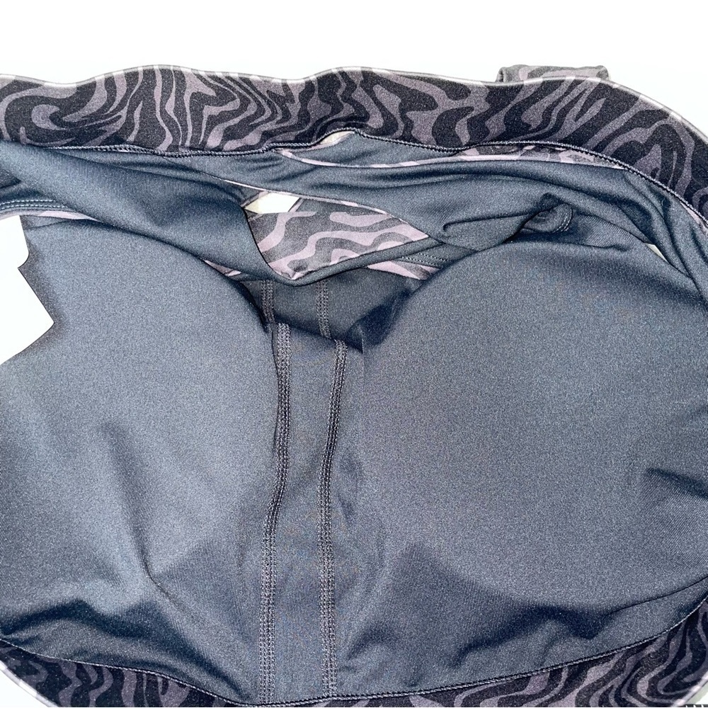 Fabletics High Impact No-Bounce Sports Bra 2X Pewter Marble Zebra NWT Plus Size - Picture 5 of 10